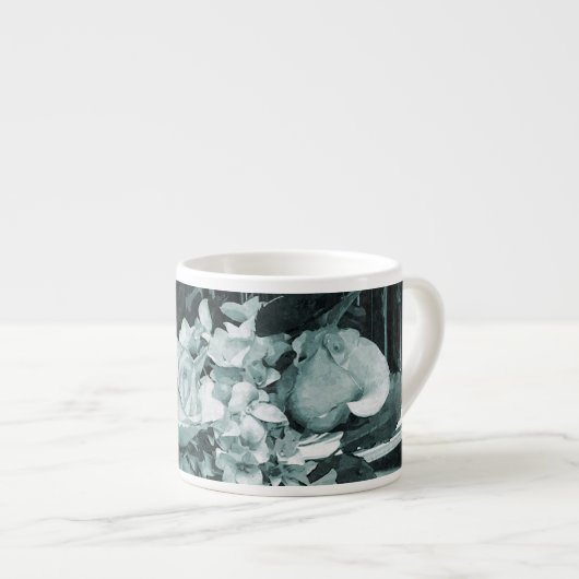 Tasse Expresso Bouquet de mariage vintage (Devant droit)