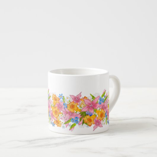 Tasse Expresso Bouquet printanier (Devant droit)