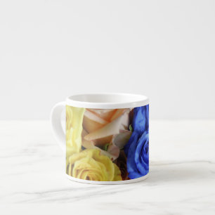 Tasse Expresso Bouquets de roses fraîches assortis