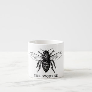 Tasse Expresso Bourdon noir ouvrier abeille miel