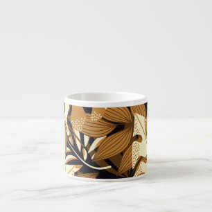 Tasse Expresso Bright Tropical Feuilles Dark Motif
