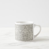 Tasse Expresso brocade en dentelle blanche élégante (Droite)
