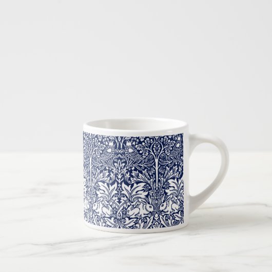 Tasse Expresso Brother Rabbit Motif bleu de la marine William Mor (Droite)