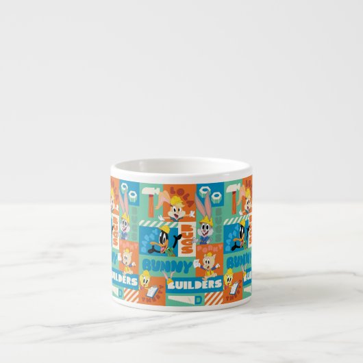 Tasse Expresso BUGS BUNNY BUILDERS™| Character Grid Pattern (Devant)