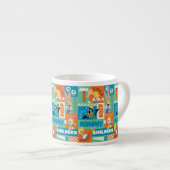 Tasse Expresso BUGS BUNNY BUILDERS™| Character Grid Pattern (Devant droit)