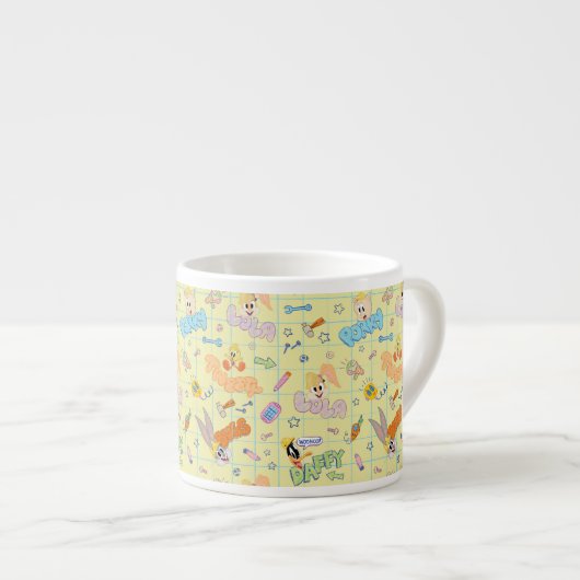 Tasse Expresso BUGS BUNNY BUILDERS™| Character Sketch Pattern (Devant droit)
