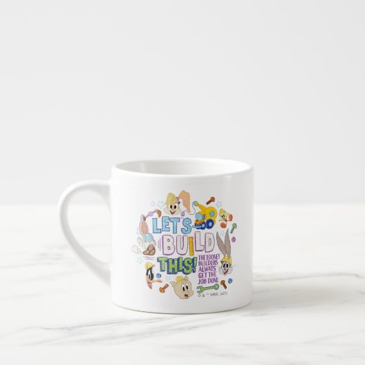 Tasse Expresso BUGS BUNNY BUILDERS™| Croquis "Construisons cela" (Gauche)