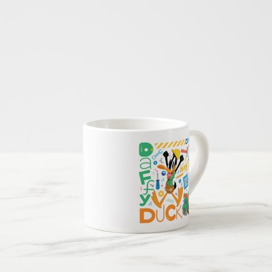 Tasse Expresso BUGS BUNNY BUILDERS™| DAFFY DUCK™ Work Tools (Devant droit)