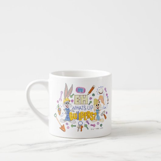 Tasse Expresso BUGS BUNNY BUILDERS™| Eh, quoi les constructeurs ? (Gauche)
