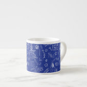 Tasse Expresso BUGS BUNNY BUILDERS™| Sketch Blueprint Pattern (Devant droit)