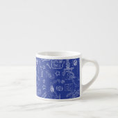 Tasse Expresso BUGS BUNNY BUILDERS™| Sketch Blueprint Pattern (Droite)