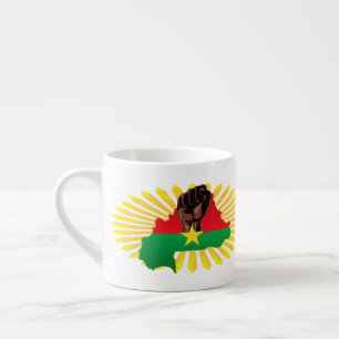 Tasse Expresso Burkina Faso Carte, drapeau et première révolution
