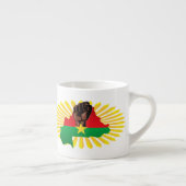 Tasse Expresso Burkina Faso Carte, drapeau et première révolution (Droite)
