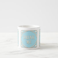 "Buvez-moi" Wonderland Tea Party Pastel Blue Emble