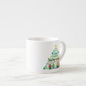Tasse Expresso cacahuètes | Arbre de Noël de menthe poivrée (Devant droit)