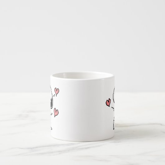 Tasse Expresso cacahuètes | Coeurs de snoopy (Devant)