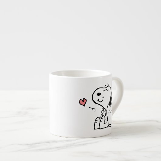 Tasse Expresso cacahuètes | Coeurs de snoopy (Devant droit)