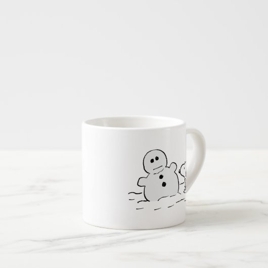 Tasse Expresso cacahuètes | Snoopy Construit Un Snowman (Devant droit)