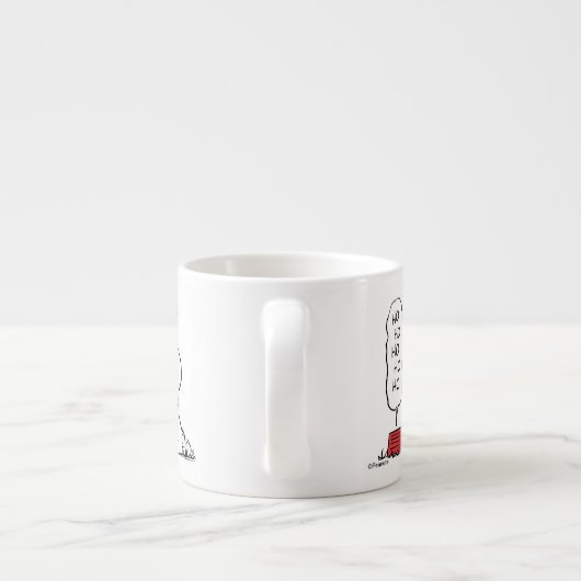 Tasse Expresso cacahuètes | Snoopy Ho Ho Ho Plat alimentaire (Dos)