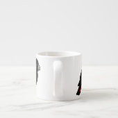 Tasse Expresso cacatoès noir Rouge-coupé la queue (Dos)