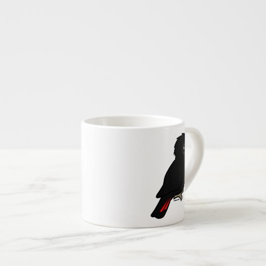 Tasse Expresso cacatoès noir Rouge-coupé la queue (Devant droit)