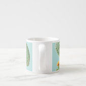 Tasse Expresso Cactus, fleurs roses : décor clair (Dos)
