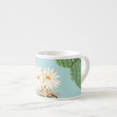 Tasse Expresso Cactus, fleurs roses : décor clair (Devant droit)