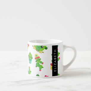 Tasse Expresso Cactus mignons, Cactus Motif, Succulent, Votre Nom