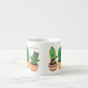 Tasse Expresso Cactus trio chantante mignonne dessin animé