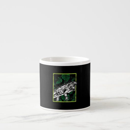 Tasse Expresso Cadeau amusant pour les amateurs d'iguanes (Devant)