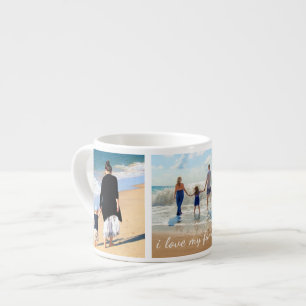Tasse expresso cadeau de collage de photos de fami