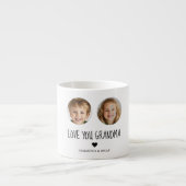 Tasse Expresso Cadeau de grand-mère personnalisé | Visage de gran (Devant)