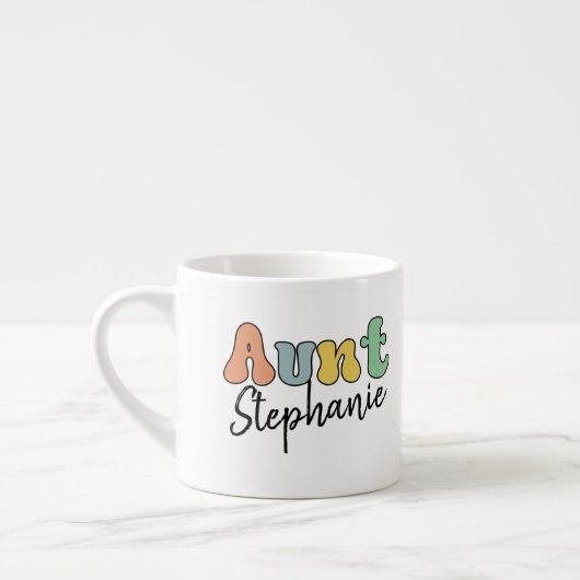 Tasse Expresso Cadeau Retro Tante Personnalisé | Tante personnali (Gauche)