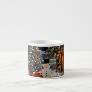 Tasse Expresso Cadeau Vintage Noël Express pour les amoureux du t