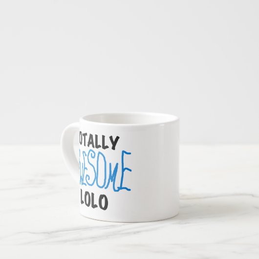 Tasse Expresso Cadeaux Bleus Lolo Totalement géniaux (Devant gauche)