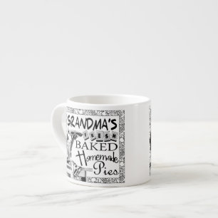 Tasse Expresso Cadeaux de tartes maison de grand-mère vintage