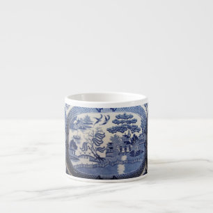 Tasse Expresso Café express bleu de saule