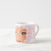 Tasse Expresso Café Floral Lady (Devant droit)