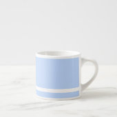 Tasse Expresso Café Fort Bleu Pâle Avec Bande Blanche (Droite)
