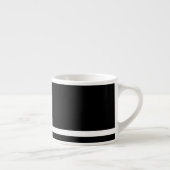 Tasse Expresso Café Fort Noir Avec Bande Blanche (Droite)