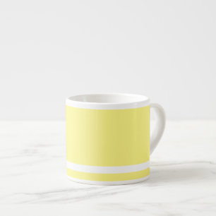 Tasse Expresso Café Forte Jaune Avec Bande Blanche