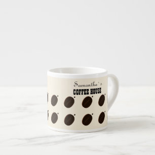 Tasse Expresso Café Marque de Commerce Motif Café Grain de Café B