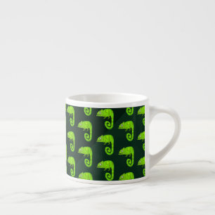 Tasse Expresso Caméléon mignon vert
