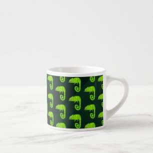 Tasse Expresso Caméléon vert mignon