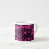Tasse Expresso Camouflage hexagonal, texture militaire arrière - (Devant droit)