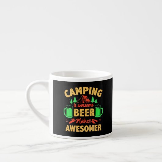 Tasse Expresso Camping is Awesome Beer Make it Awesomer-67688 (Gauche)