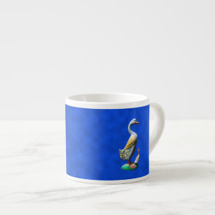 Tasse Expresso Canard patiné en bois