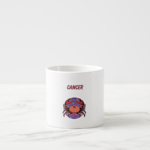 Tasse Expresso Cancer rose, zodiaque, impression signe du zodiaqu
