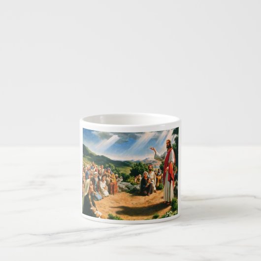 Tasse Expresso Canette avec Jésus-Christ en clouant l'évangile (Devant)