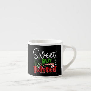 Tasse Expresso Canne à Sucre de Noël Drôle mais Tordu